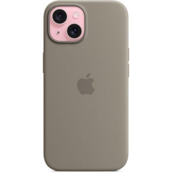 iPhone 15 Silicone Case with Mag Safe | Color Clay