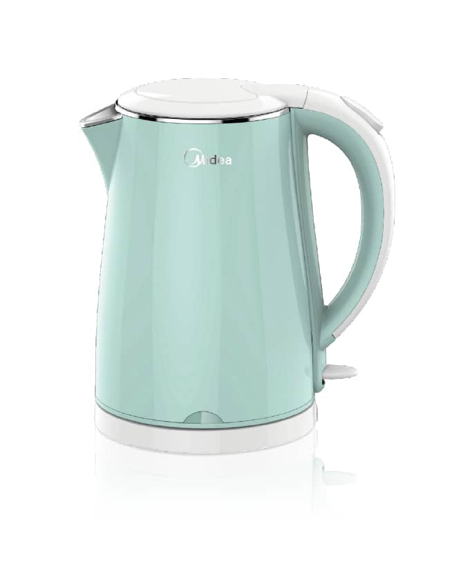 Midea 1.7L Stainless Steel 2200W Cordless Electric Kettle | 360° Swivel Base | Double Wall Cool Touch Body | Power Cord Storage | Auto Cut-off Fun...