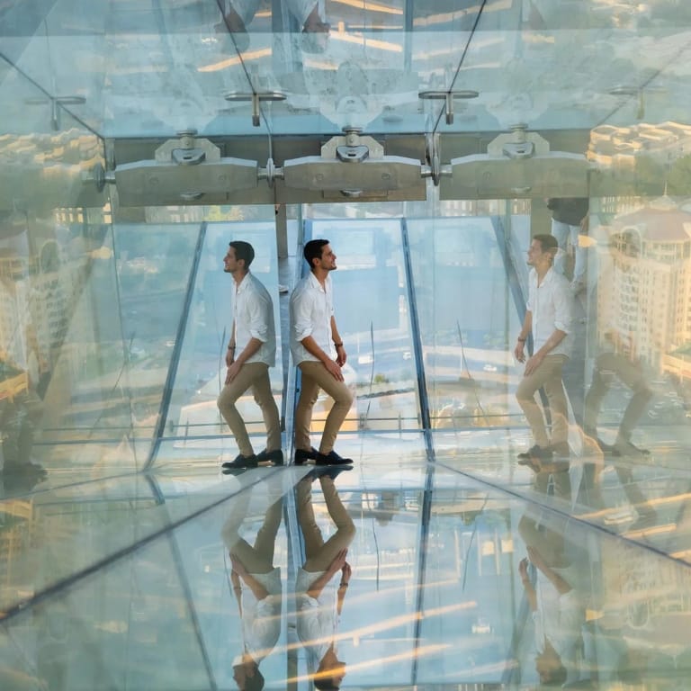 Sky Views Observatory with Glass Slide  Sky Views Dubai