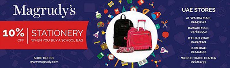 Magrudy’s Get 10% off Special Offer (Limited Period) Bags & Accessories Shop Online at Dubai Offers 2