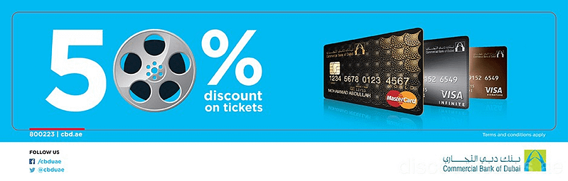 CBD Credit Card 50 Percent Off at VOX Cinemas Banks Shop Online at Dubai Offers 2