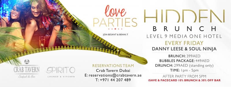 HIDDEN Brunch & After-party (Friday 26th Aug 2016) Event & Shows Tickets Shop Online at Dubai Offers 2