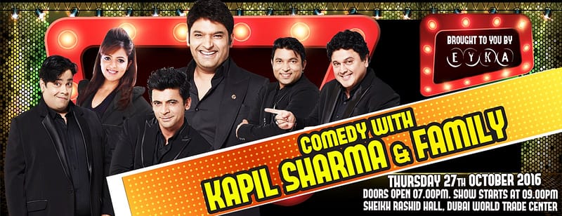 Comedy With Kapil Sharma And Family (Thursday 27th Oct 2016) Event & Shows Tickets Shop Online at Dubai Offers 2