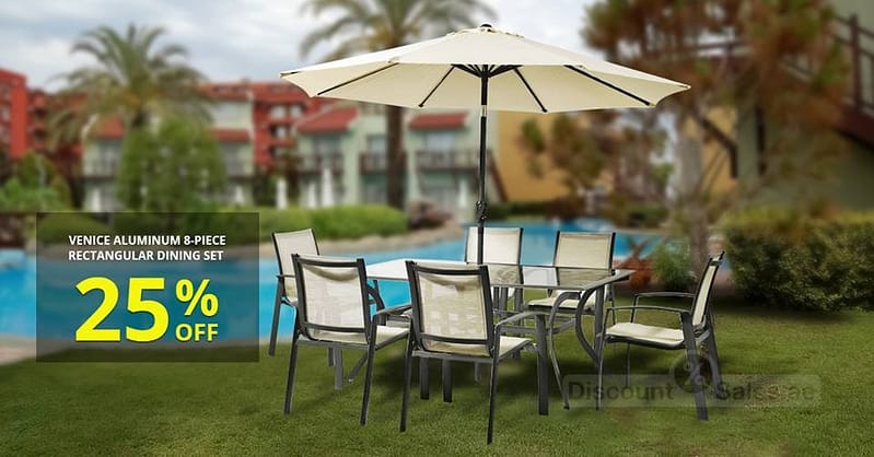 Aluminum 8 piece Venice Dining Set 25% OFF Furniture's & Decor Shop Online at Dubai Offers 2