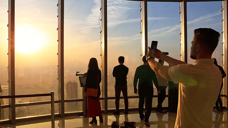 Burj Khalifa Level 124th - Sunrise + Morning treat  Burj Khalifa