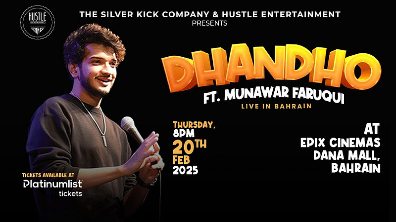 Munawar Faruqui Live in Bahrain Comedy Events EPIX Cinemas - Image 2