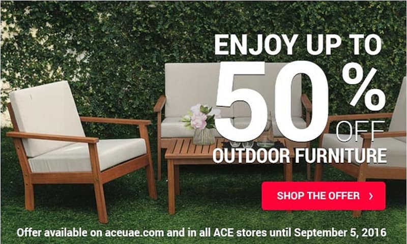 ENJOY UP TO 50% OFF on Outdoor Furniture (till 5th Sept, 2016) Furniture's & Decor Shop Online at Dubai Offers 2