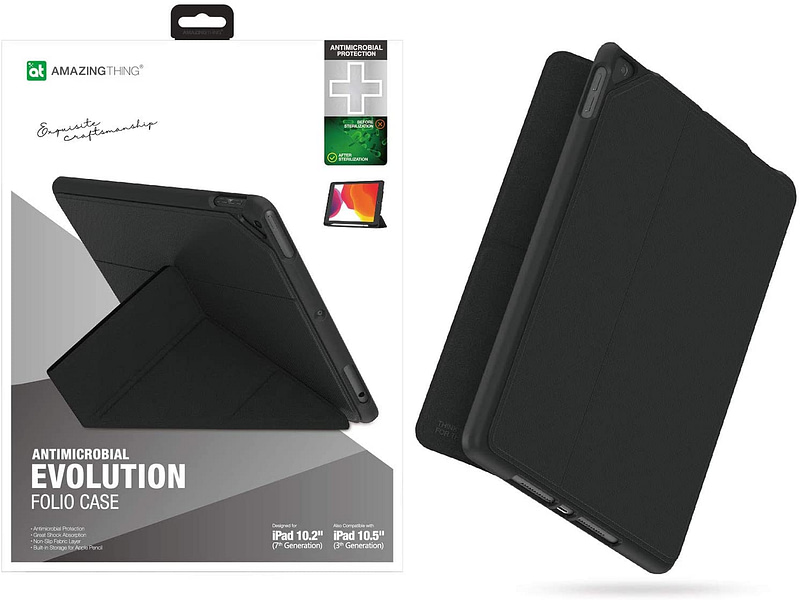 AT ANTI-BACTERIAL PROTECTION EVOLUTION FOLIO CASE FOR IPAD 10.2inch 7TH GEN & 10.5" 3RD GEN Accessories Shop Online at Dubai Offers 2