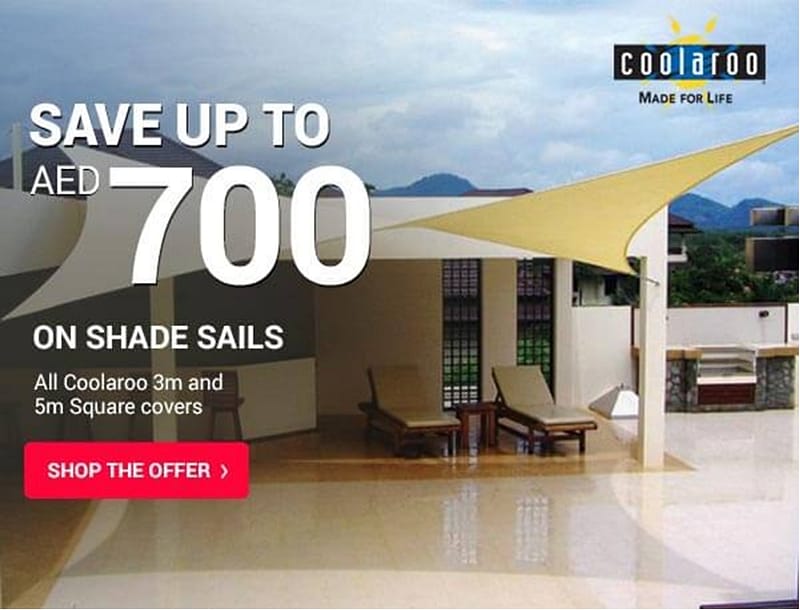 SAVE UP TO 700 AED on Shade Sails (till 5th Sept, 2016) Furniture's & Decor Shop Online at Dubai Offers 2