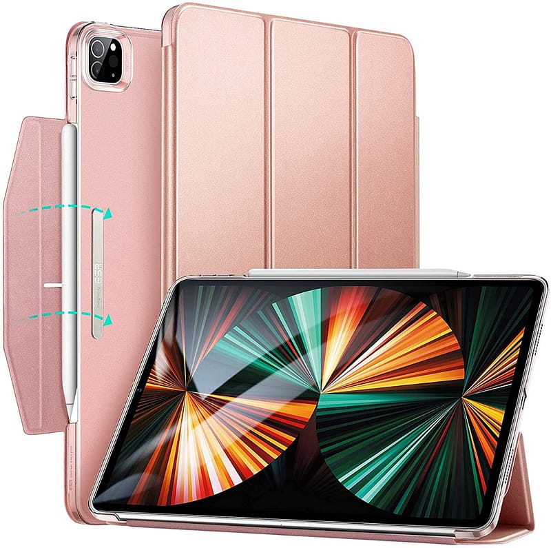 ESR Ascend Trifold with Clasp for iPad Pro 12.9 2021 Rose Gold Accessories Shop Online at Dubai Offers 2