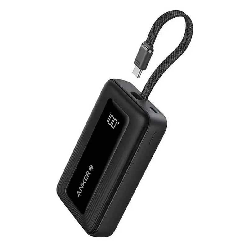 Anker Power Bank (10K, 30W, Built-In USB-C Cable) Black Accessories Shop Online at Dubai Offers 2