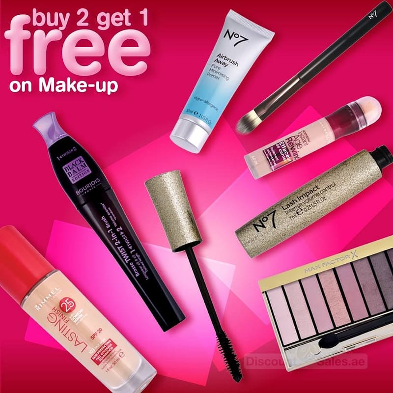 BOOTS Pharmacy Buy 2 Get 1 FREE Offer on selected Make-up brands Cosmetics & Perfumes Shop Online at Dubai Offers 2