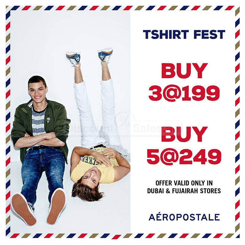 Buy 3 at AED 199 and 5 at AED 249! It’s time to upgrade your wardrobes for spring at Aeropostale Al Ghurair Centre Shop Online at Dubai Offers 2