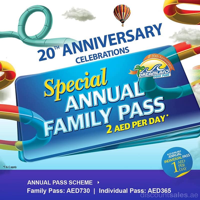 Dreamland Aqua Park Annual Pass Exclusive Offer Entertainment Offers Shop Online at Dubai Offers 2