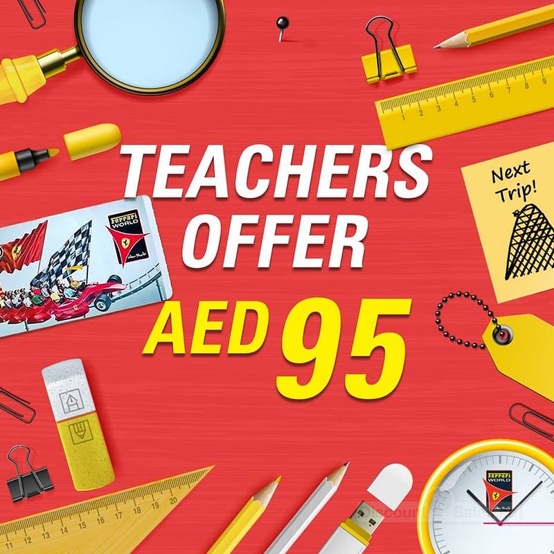 Ferrari World Abu Dhabi Teachers Special Offer Entertainment Offers Shop Online at Dubai Offers 2