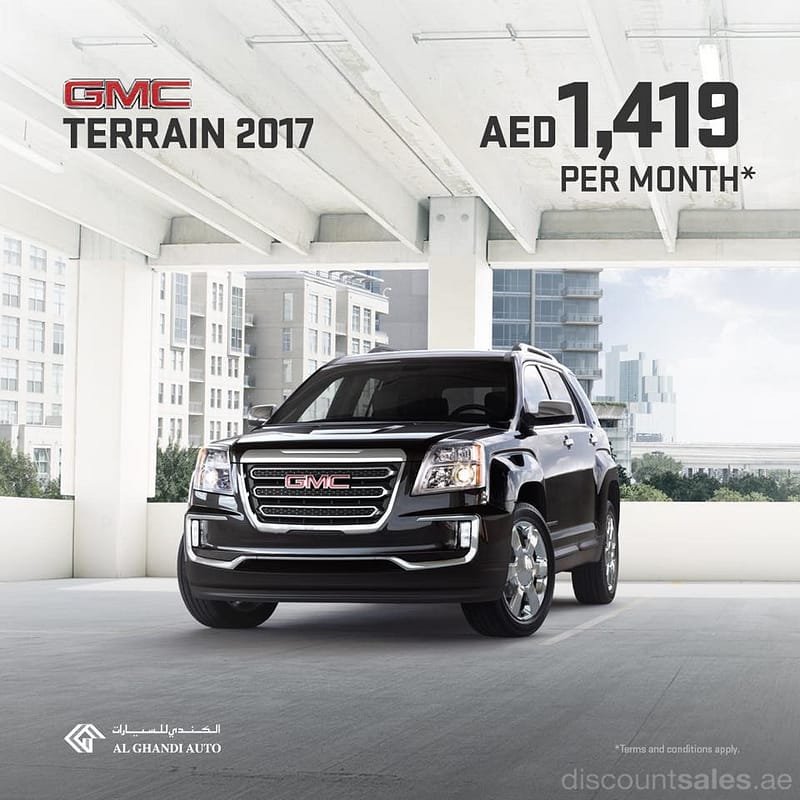 GMC Terrain 2017 for only 1,419 per month* @ Al Ghandi Auto GMC Shop Online at Dubai Offers 2