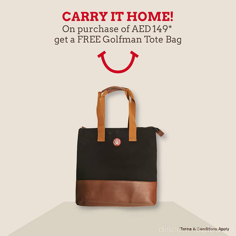 Get FREE Golfman Tote Bag at Bossini Al Ghurair Centre Shop Online at Dubai Offers 2