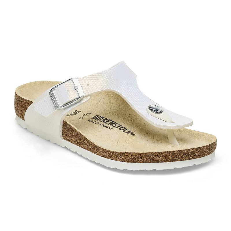 Gizeh Kids BS Birko-Flor Embossed Shiny Lizard White Female Female Shop Online at Dubai Offers 2