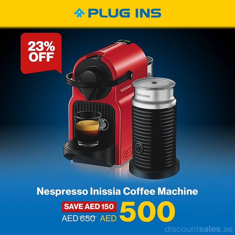 Nespresso Inissia Coffee Machine @ Plug ins Appliances Shop Online at Dubai Offers 2