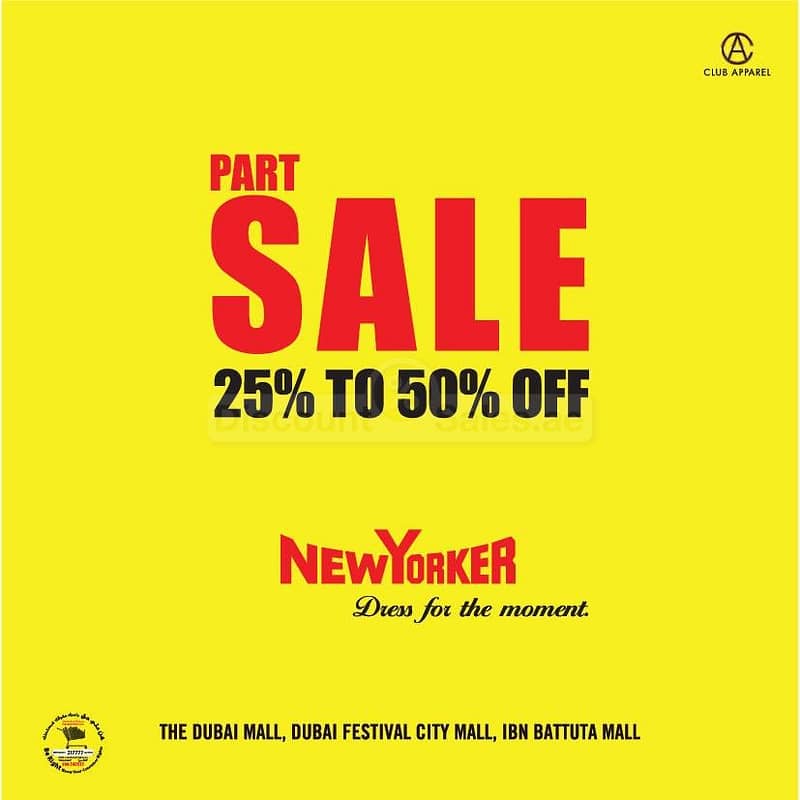 New Yorker Part Sale – Upto 50% off Clothing Shop Online at Dubai Offers 2