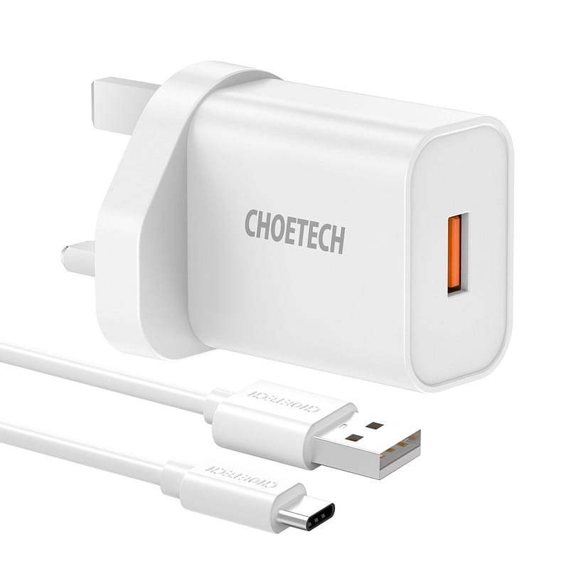 Q5003-UK-ACWH|Choetech USB 18W Quick Charge 3.0 Mains Charger – BOX Accessories Shop Online at Dubai Offers 2