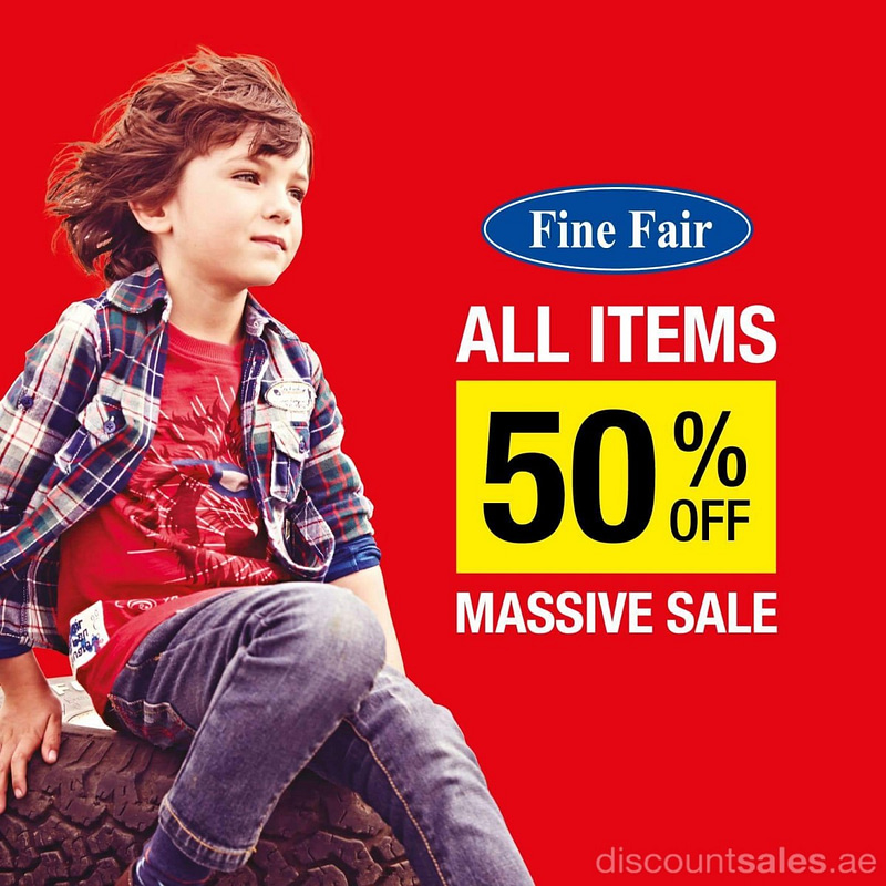 The Massive 50% Sale at Fine Fair Store Children Shop Online at Dubai Offers 2