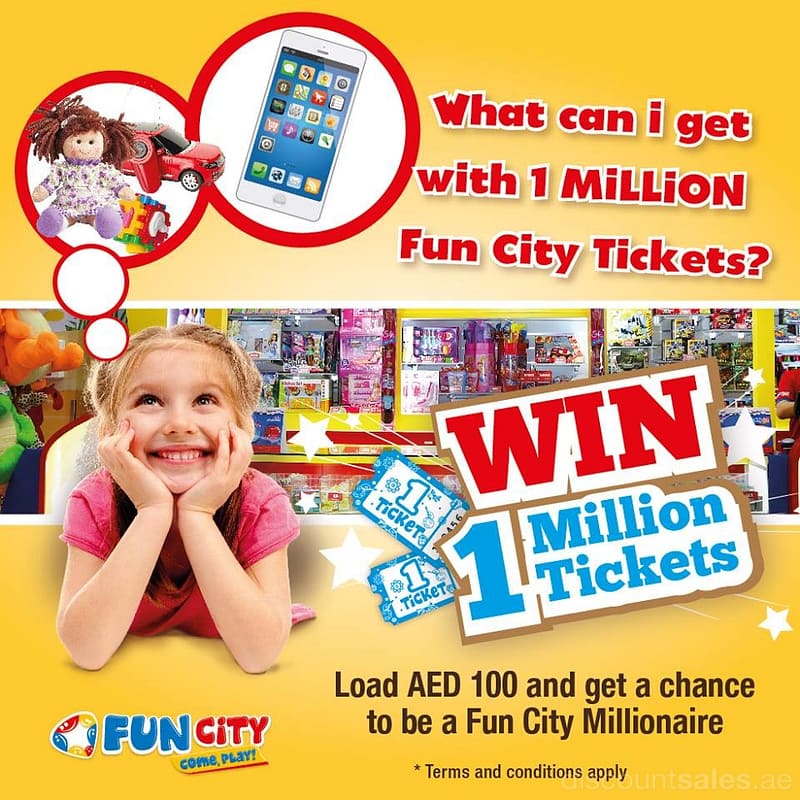 Win 1 Million Fun City Ticket Promo Children Shop Online at Dubai Offers 2