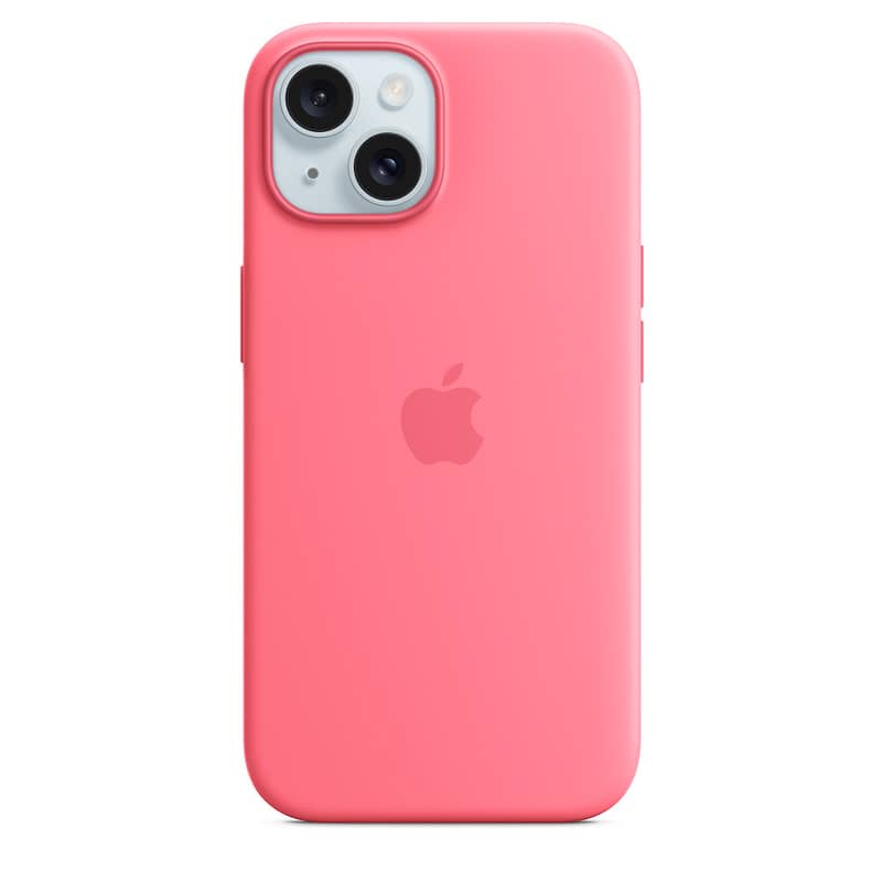 iPhone 15 Plus Silicone Case with MagSafe – Pink Accessories Shop Online at Dubai Offers 2