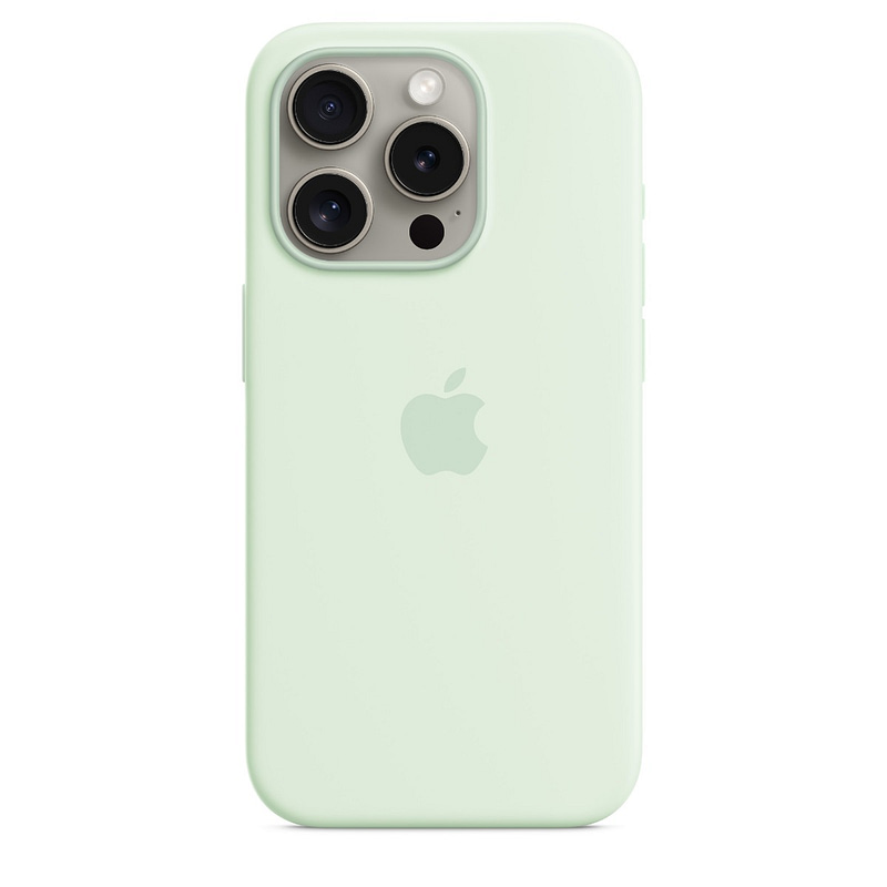 iPhone 15 Pro Silicone Case with MagSafe – Soft Mint Accessories Shop Online at Dubai Offers 2