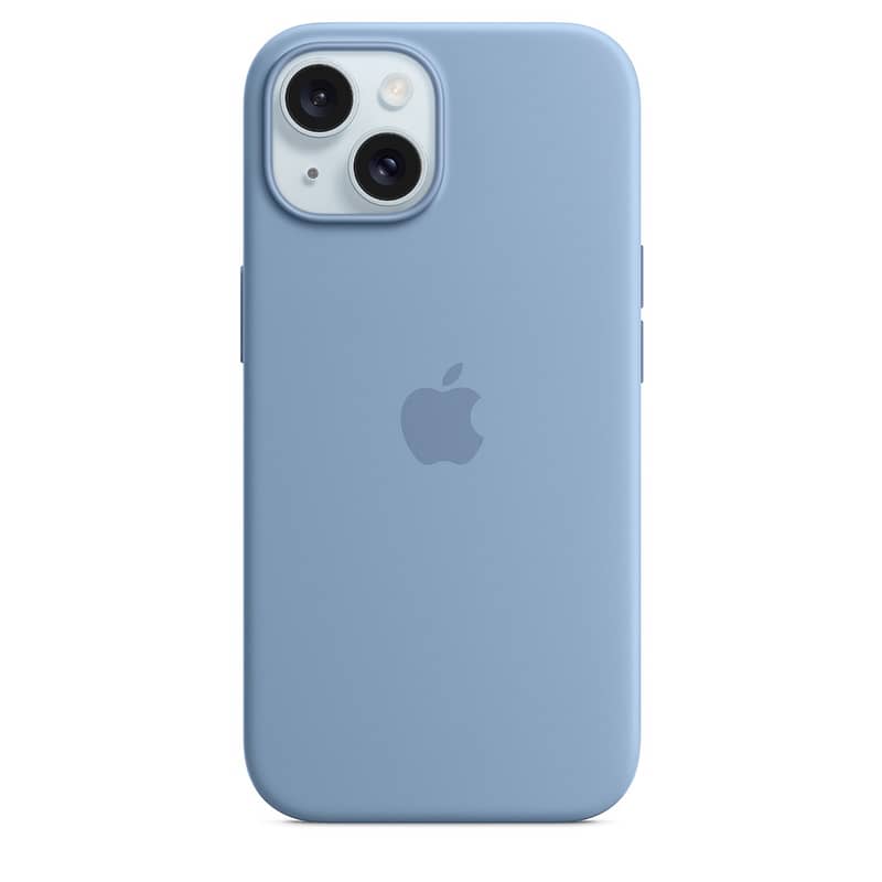 iPhone 15 Silicone Case with MagSafe – Winter Blue Accessories Shop Online at Dubai Offers 2