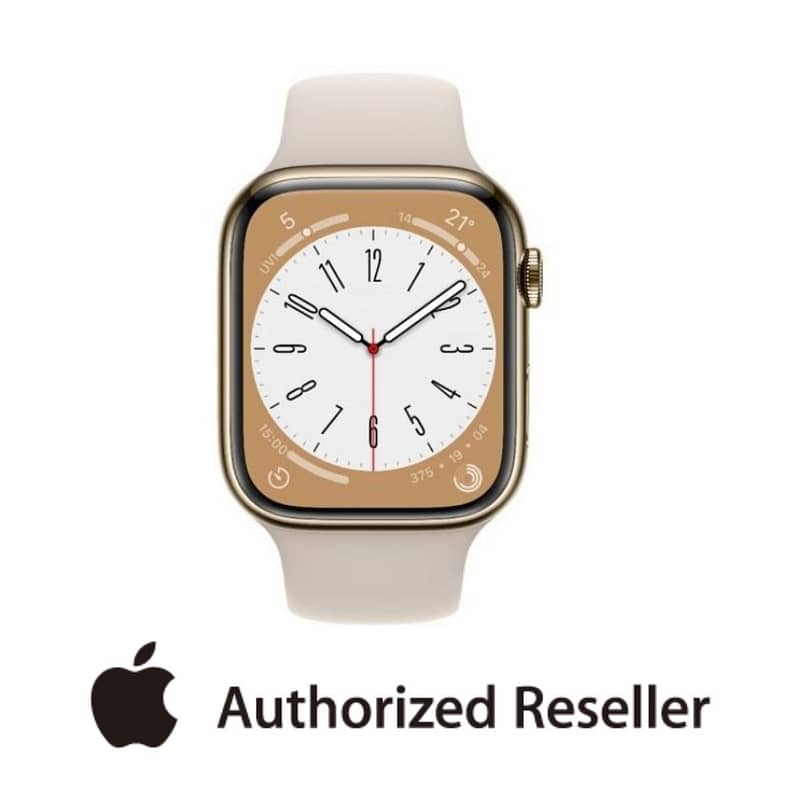 Apple Watch Series 8 GPS + Cellular 45mm Gold Stainless Steel Case with Starlight Sport Band Wearables & Smart Watches Shop Online at Dubai Offers 2