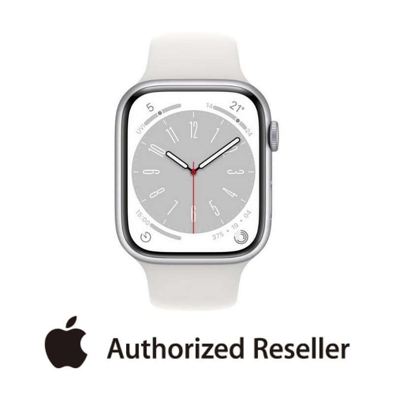 Apple Watch Series 8 GPS + Cellular 45mm Silver Stainless Steel Case with White Sport Band Wearables & Smart Watches Shop Online at Dubai Offers 2