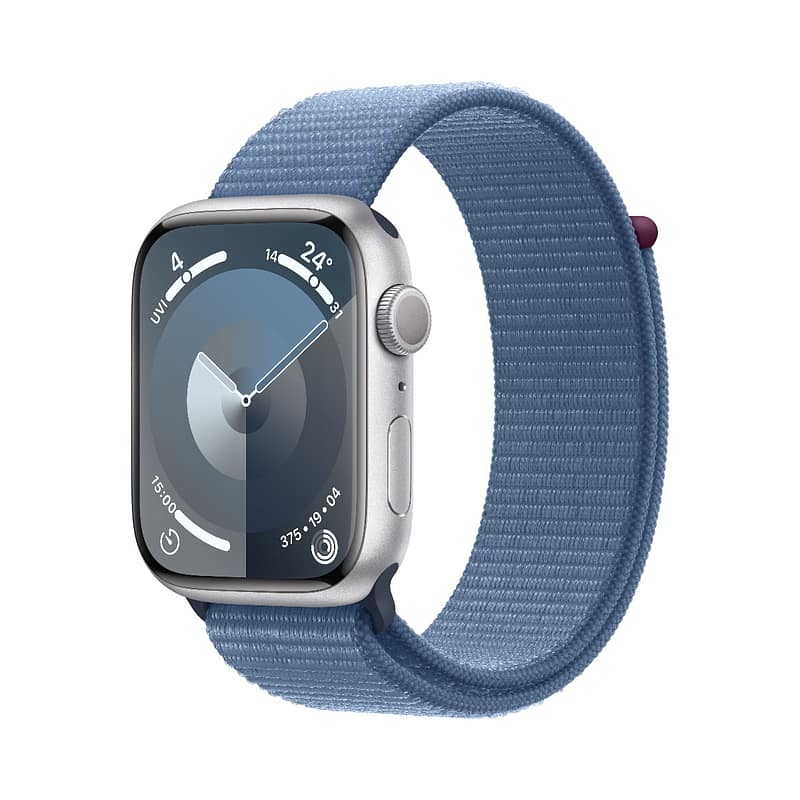 Apple Watch Series 9 GPS 41mm Silver Aluminium Case with Winter Blue Sport Loop Apple Watch Shop Online at Dubai Offers 2