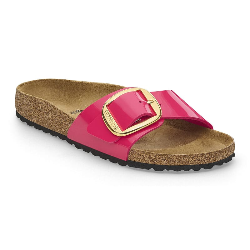 Madrid Big Buckle Birko-Flor Patent Patent Fuchsia Fusion Female Female Shop Online at Dubai Offers 2