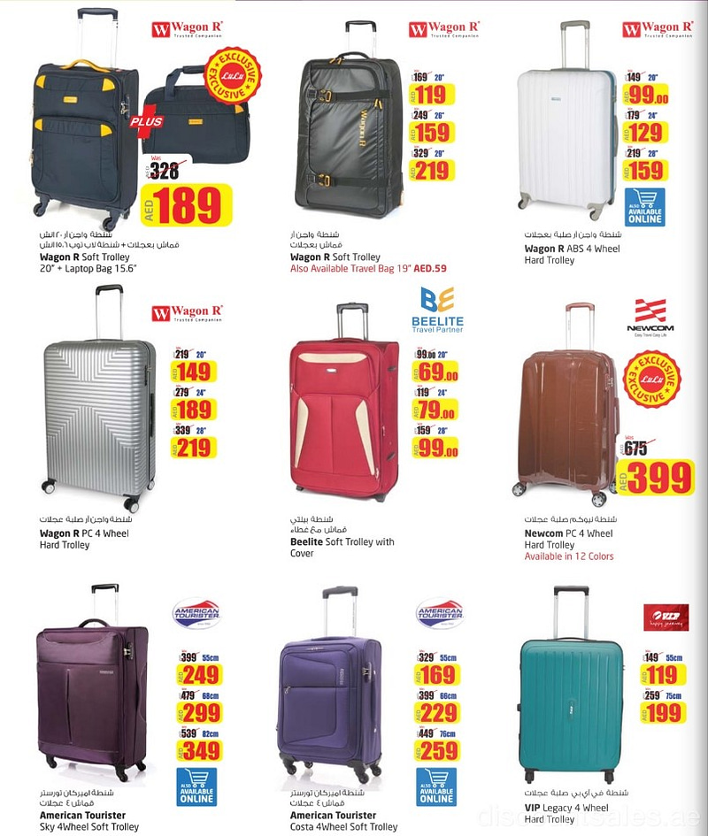 Travel Bags Amazing Deals from LULU Bags & Accessories Shop Online at Dubai Offers 2