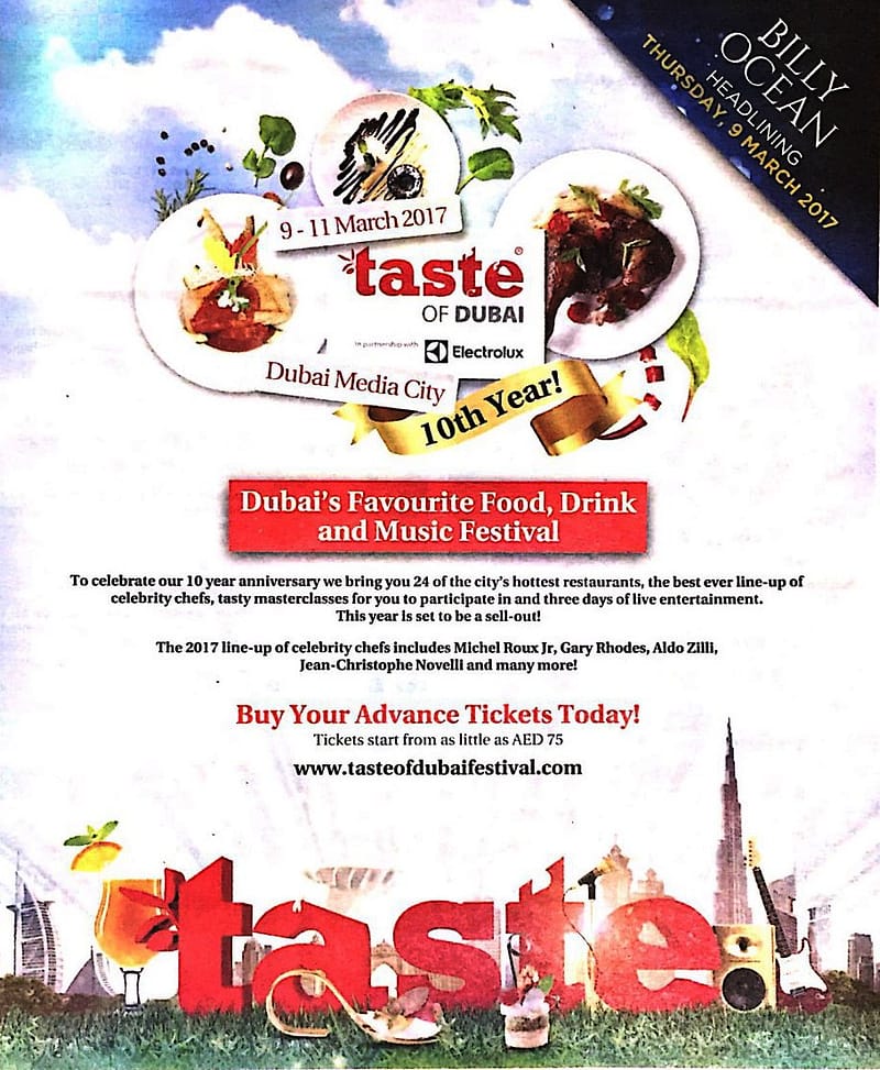 Be part of Taste of Dubai 2017 Entertainment Offers Shop Online at Dubai Offers 2